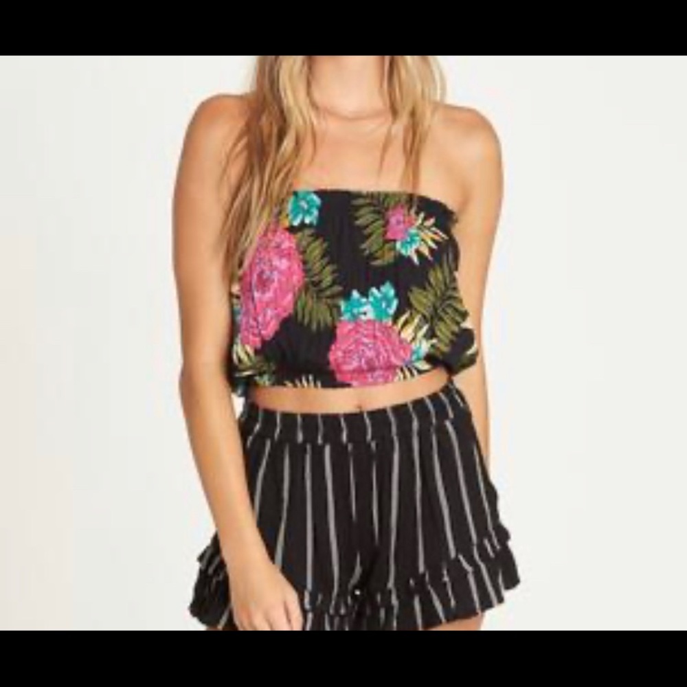 Billabong floral tube top
